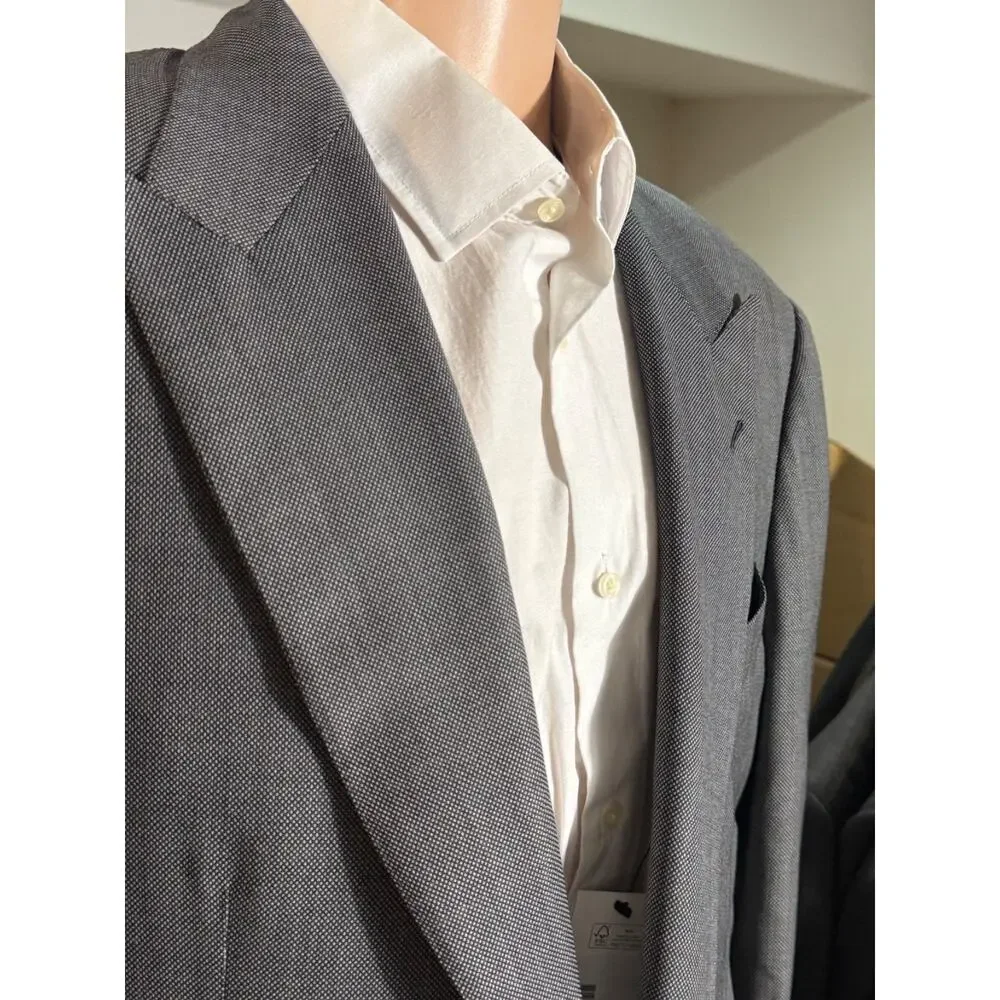 Tom Ford Gray Birdseye Peak Lapel Blazer Sportcoat 52IT 42R US Windsor Fit A